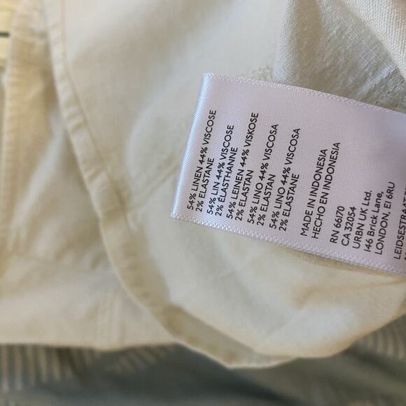 NWT Urban Outfitters Sari Seamed Linen Blend Halter Vest Top In White Size Small - Picture 12 of 13